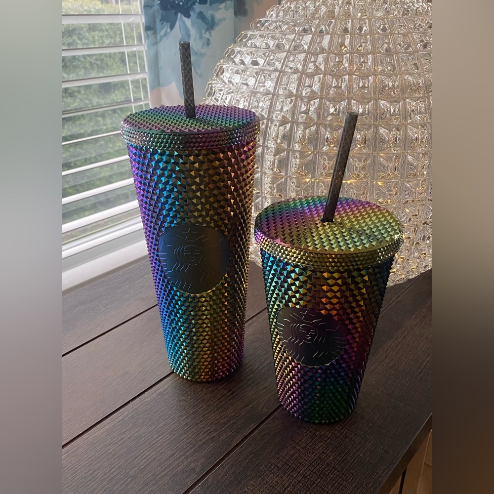 Starbucks Halloween 2023 Oil Slick Rainbow Iridescent Tumblers Venti & Grande